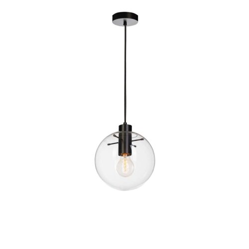 Светильник подвесной Selene 2031-A LOFT IT прозрачный 1 лампа, основание чёрное в стиле лофт шар